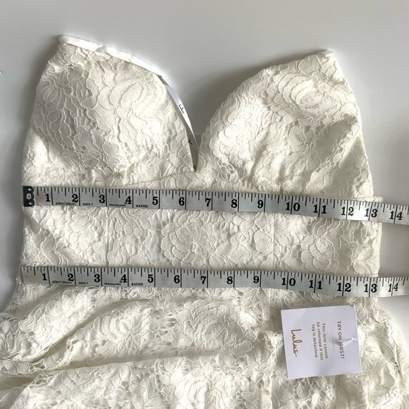 Lulu’s Luxe Maxi Dress White Lace Backless Spaghetti Strap S - Picture 6 of 13